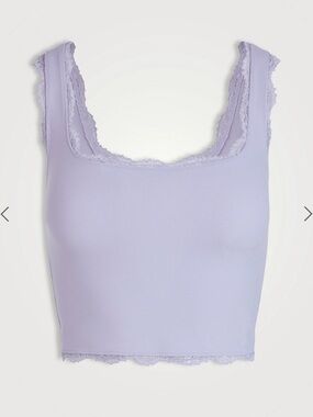 SKIMS Lace-Trim fits everybody tank top Top in Lavender size small